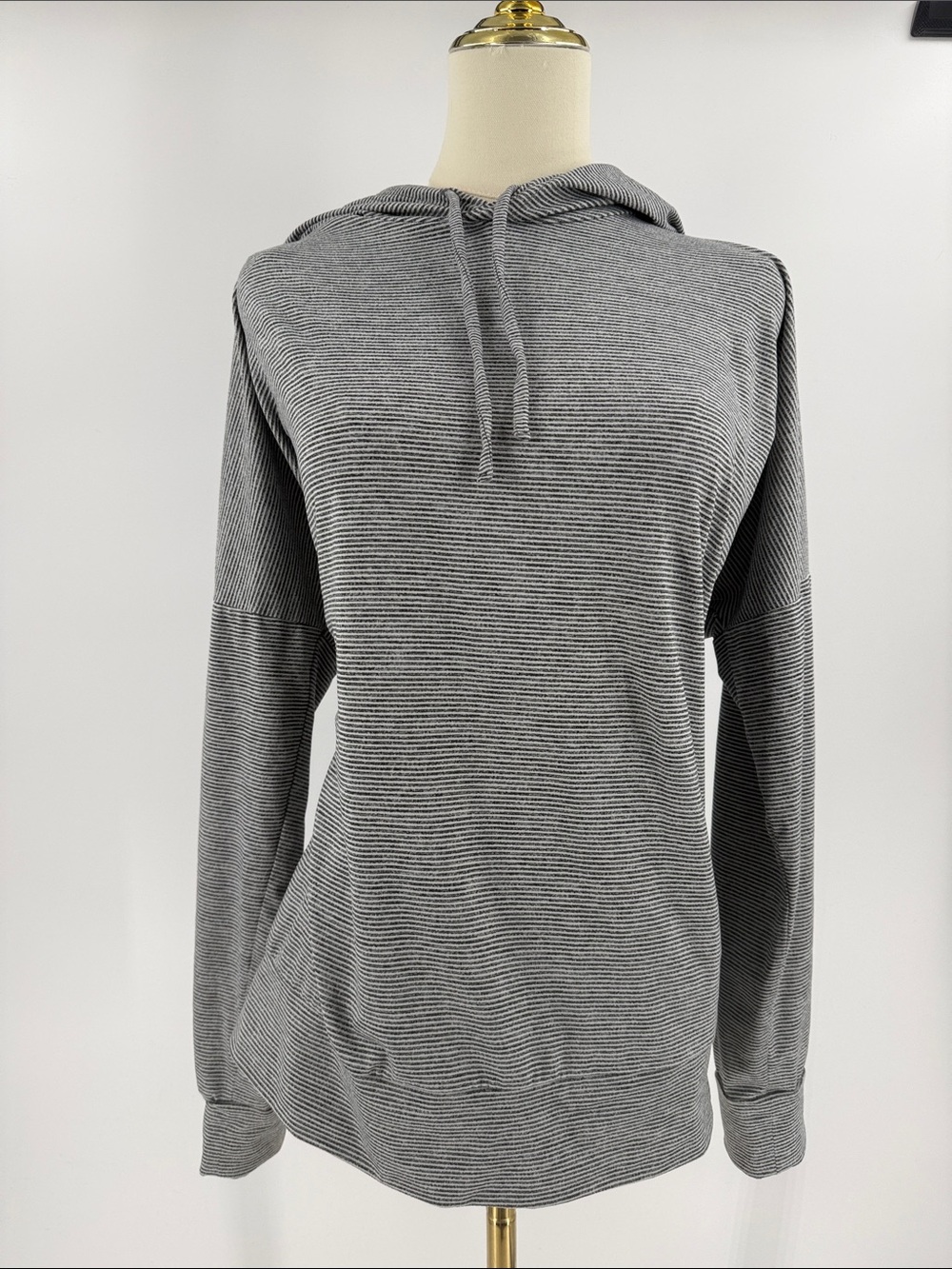 Skechers Gray Striped Hooded Pullover
